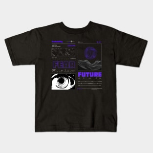 Streetwear Brutalism Purple Design Kids T-Shirt